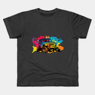 4x4 Jeep Wrangler Illustration for Jeep Lovers Kids T-Shirt